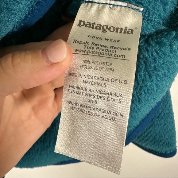 Patagonia Re-Tool Snap-T Better Fleece Pullover Sweater Jewel Tone Teal Medium - Picture 8 of 11